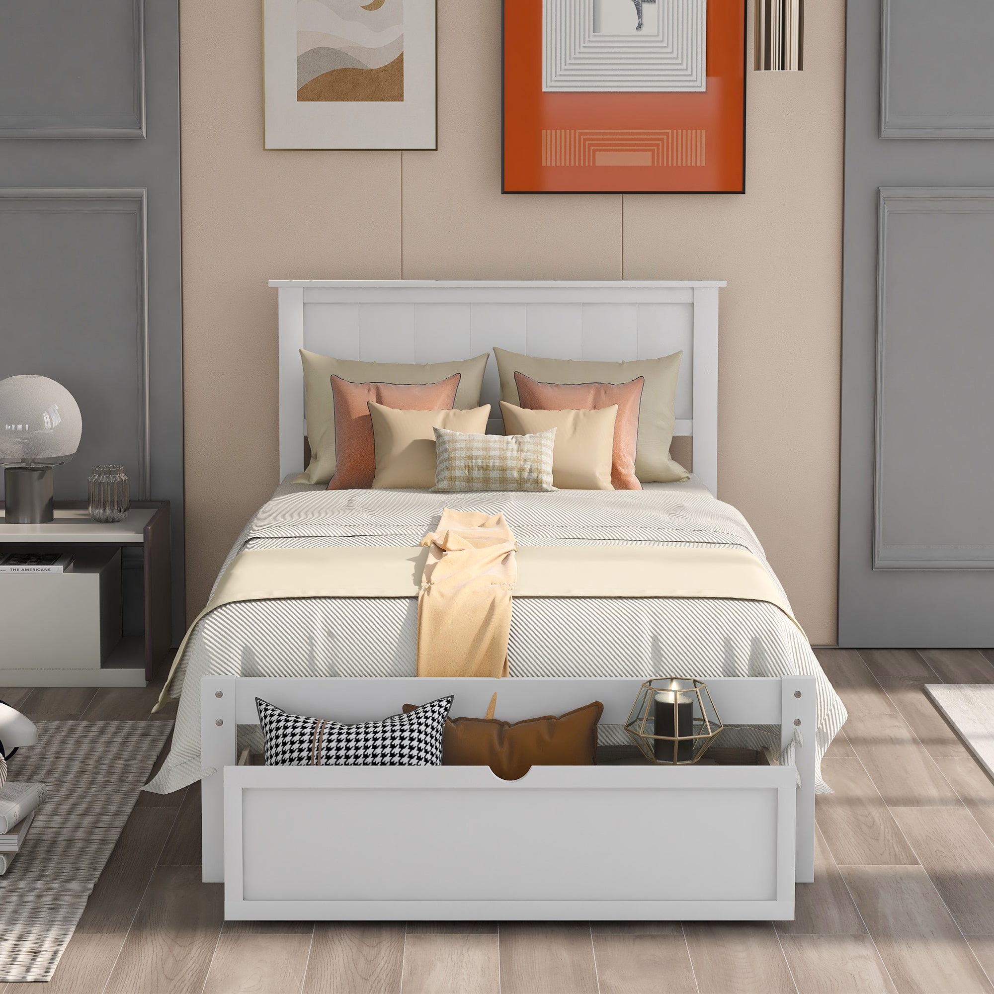 paproos Twin Bed with Storage, LJC01