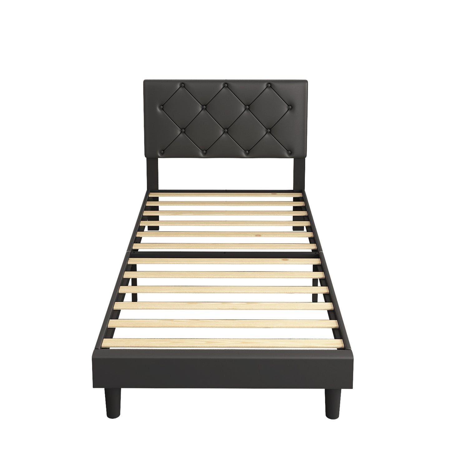 paproos Twin Size Upholstered Platform Bed