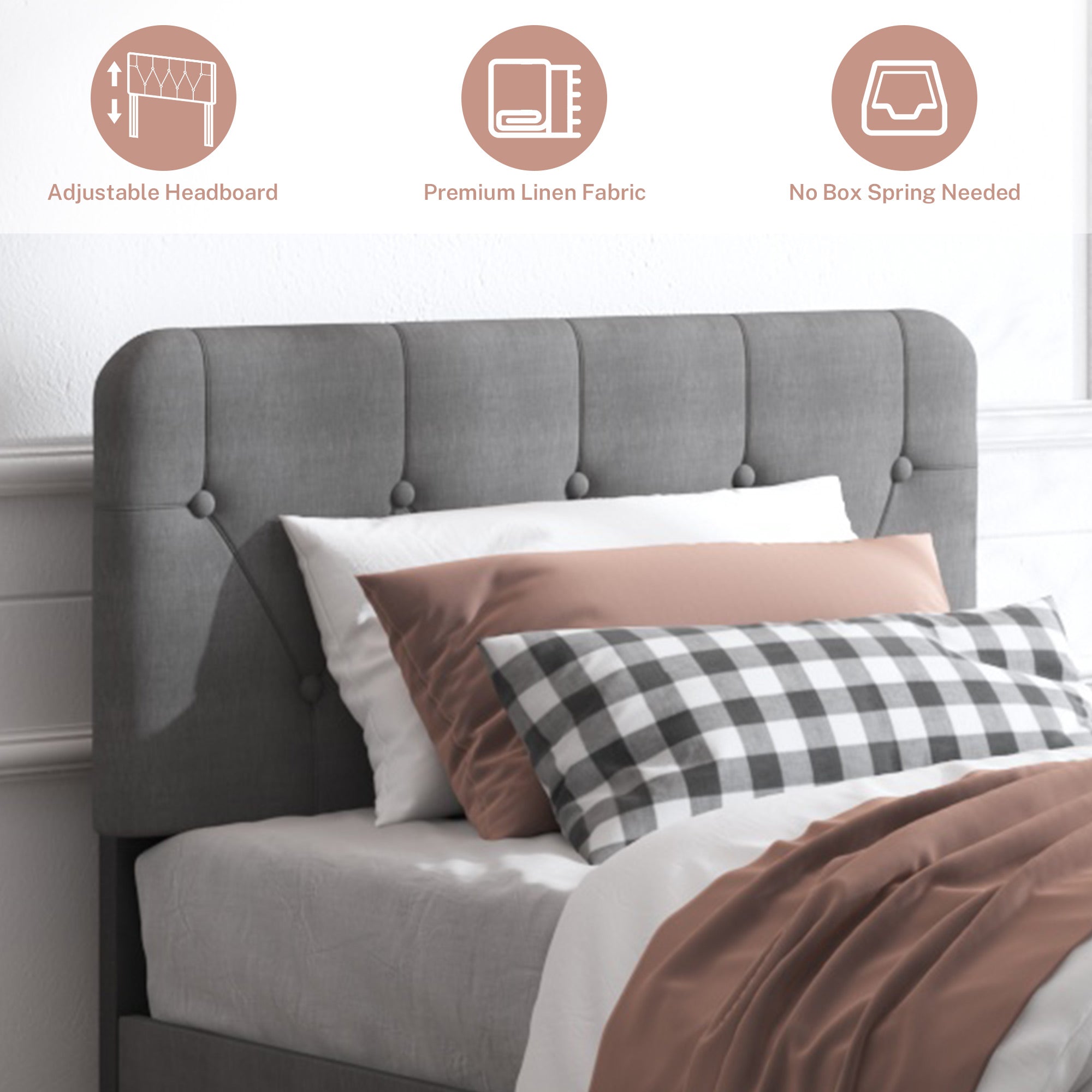 paproos Upholstered Platform Bed with Storage