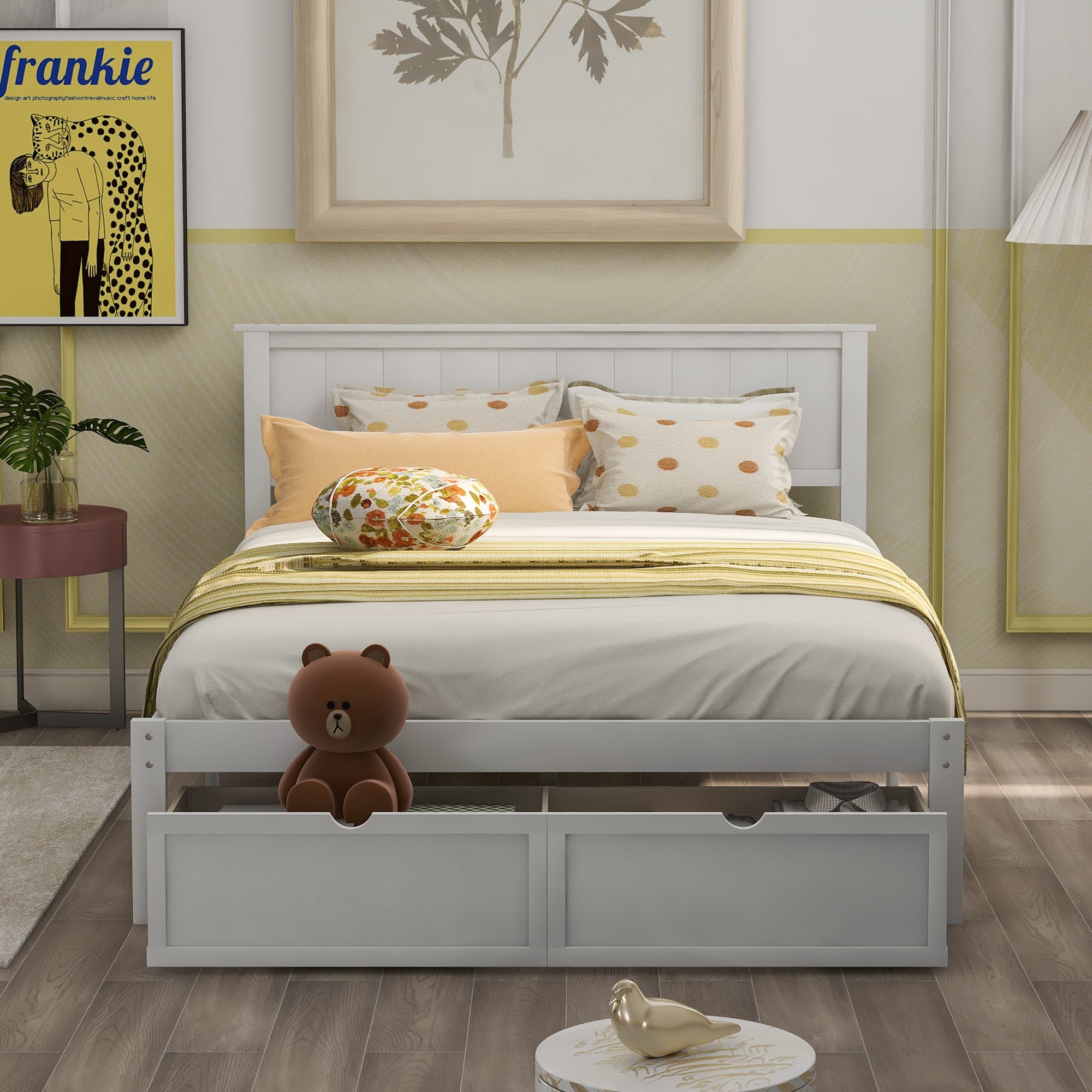 PAPROOS Full Bed with Storage