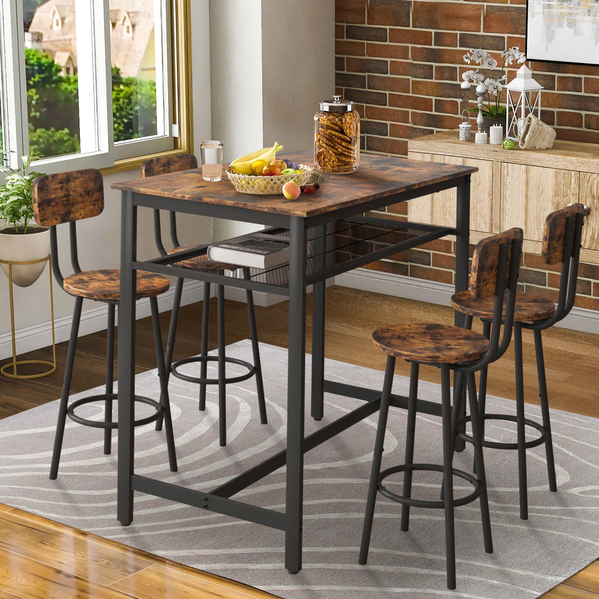 Paproos 5 Piece Dining Table Set, LJC