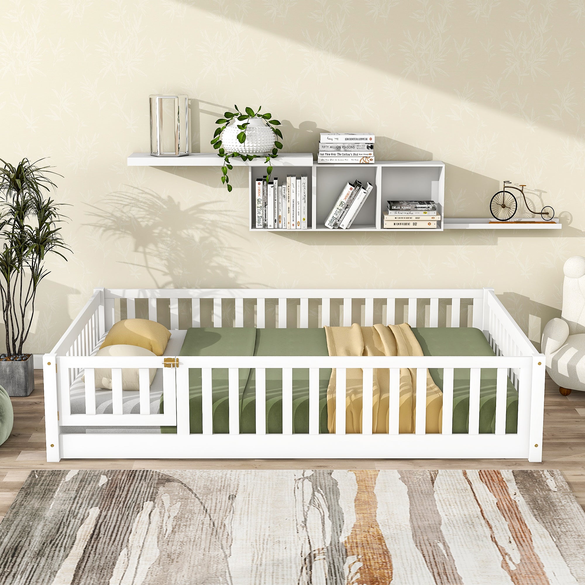 PAPROOS Wood Montessor Floor Bed