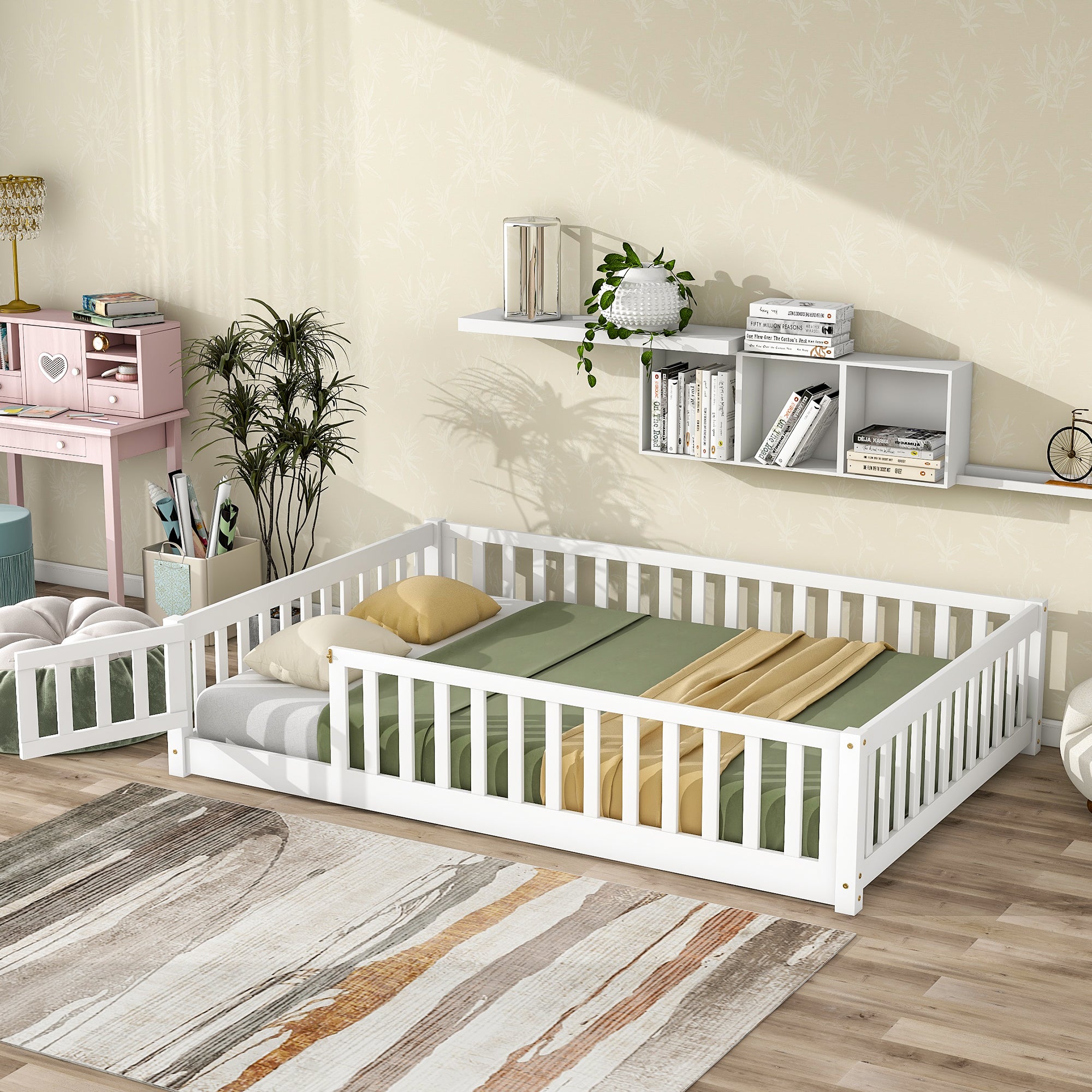 PAPROOS Wood Montessor Floor Bed